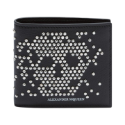 Alexander McQueen Studded Leather Billfold Wallet Black