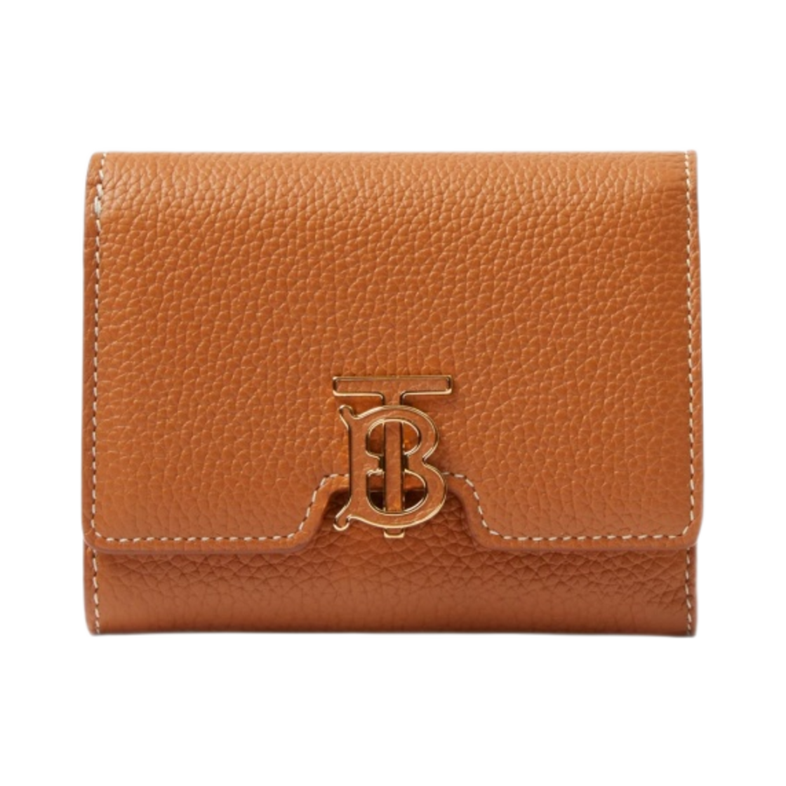 8049218 Burberry Grainy Leather TB Folding Wallet Warm Russet Brown - 대표 이미지 #1
