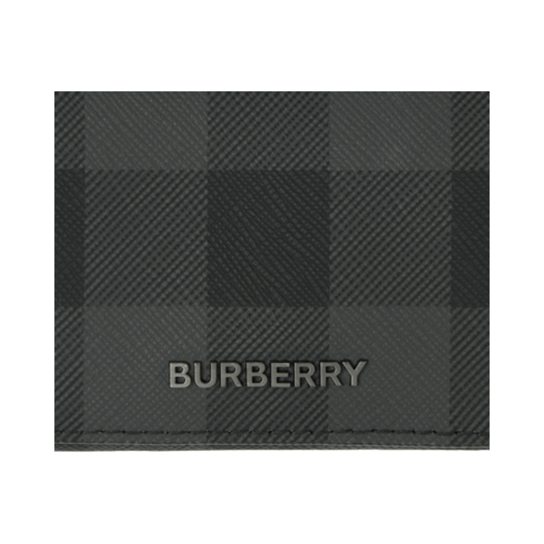 버버리 차콜 체크 레더 반지갑 차콜(Burberry Charcoal Check Leather Bi-Fold Charcoal) - 3
