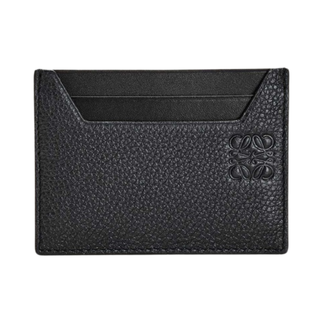 로에베 소프트 그레인드 카프스킨 플레인 카드홀더 블랙(Loewe Plain Card Holder in Soft Grained Calfskin Black) - 1