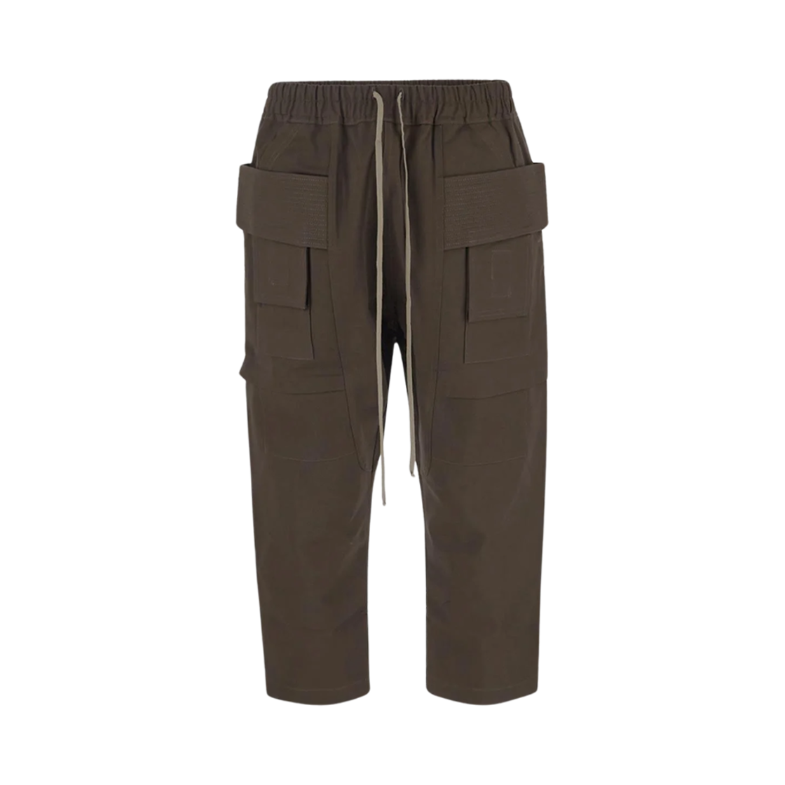 DU02B4371-TW-34 Rick Owens Creatch Cargo Cropped Drawstring Pants Dust
