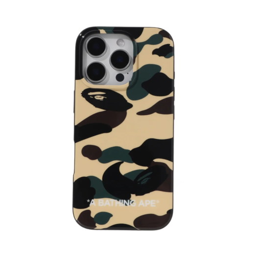 0ZXECM057821O BAPE 1st Camo iPhone 16 Pro Case Yellow
