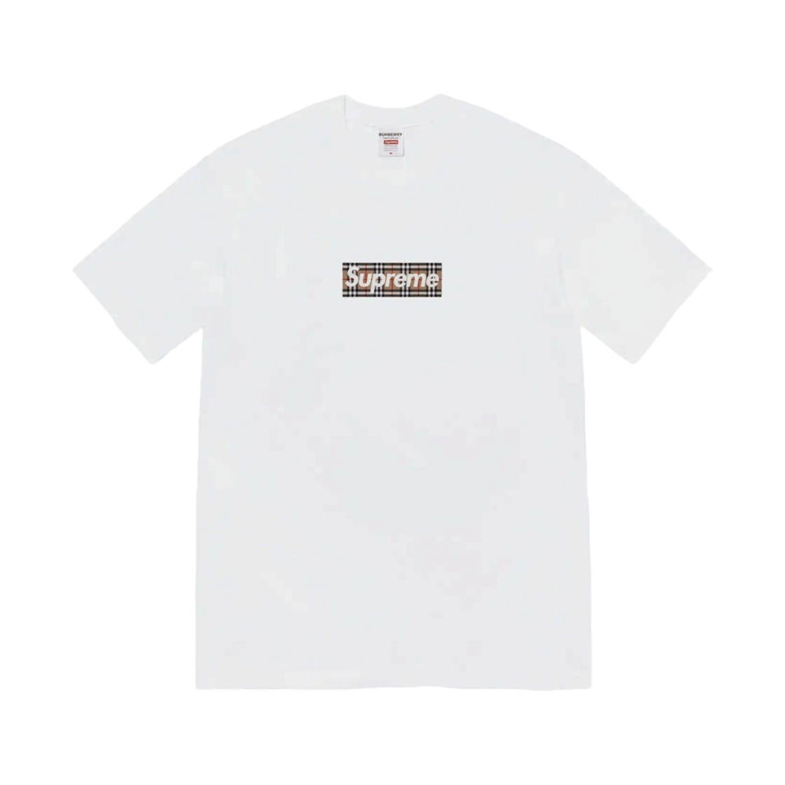 슈프림 x 버버리 박스로고 티셔츠 화이트 - 22SS