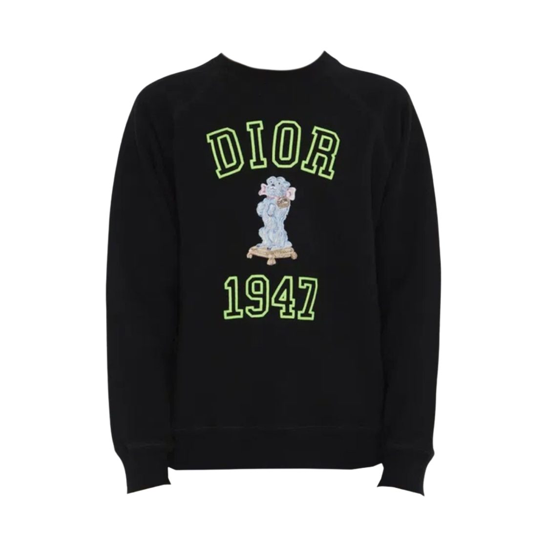 483J634A0912-C980 Dior Embroidered Crewneck Bobby Sweatshirt Black