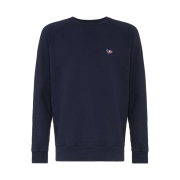 Maison Kitsune Tricolor Fox Patch Sweatshirt Navy