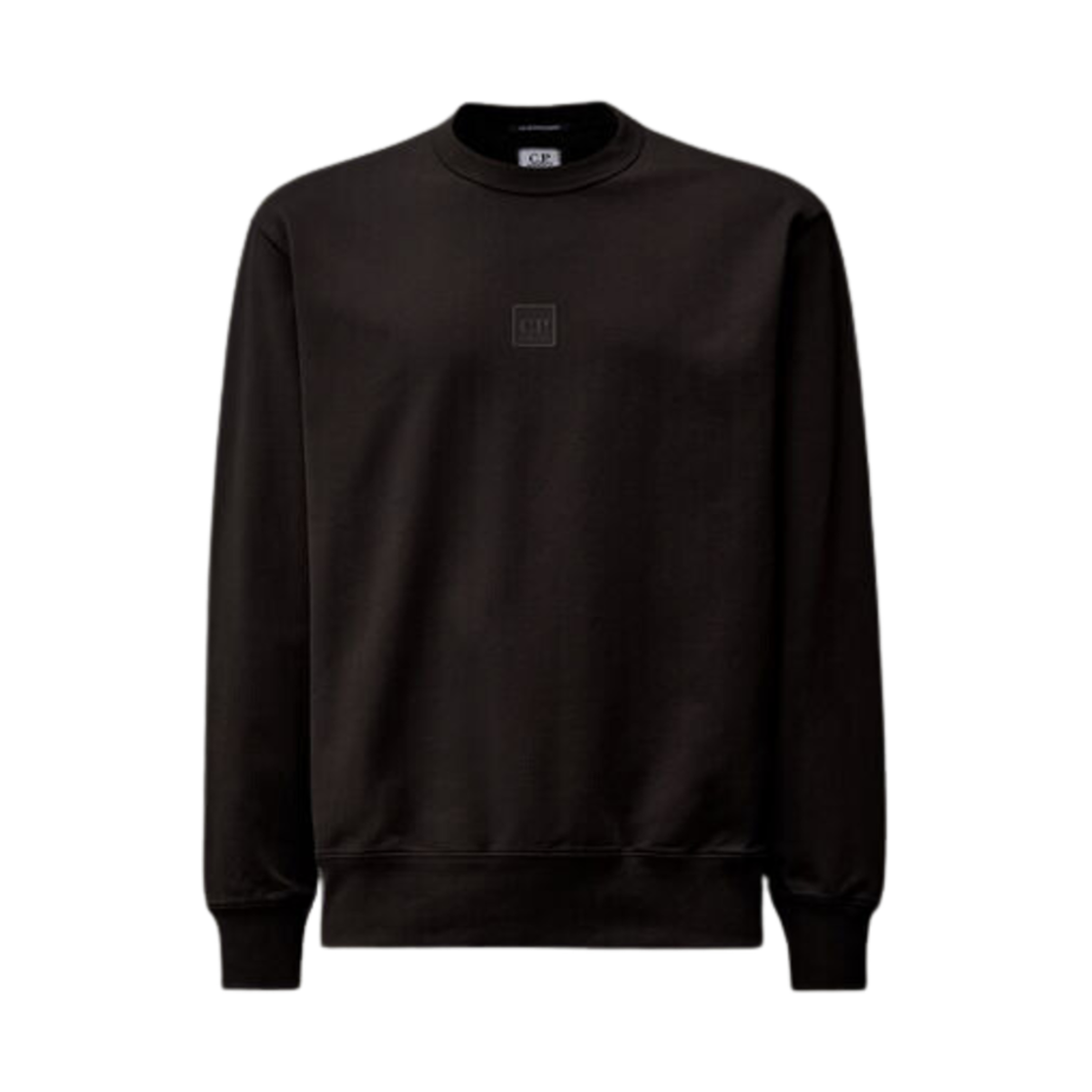 17CLSS032A006452W999 C.P. Company Metropolis Series Stretch Fleece Crew Neck Logo Sweatshirt Black - 24FW