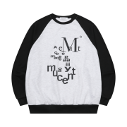 MUCENT Mobius Lettering Raglan Mtm Black-Oatmeal