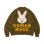 Human Made Rabbit Raglan Knit Sweater Green