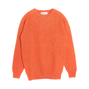 Harley of Scotland Shaggy Dog Crewneck Sweater Jaffa