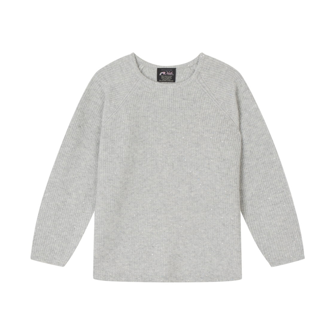 네이비 울 블렌디드 글리터 니트 실버(Neib Wool Blended Glitter Knit Silver)