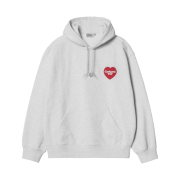 Carhartt WIP Hooded Heart Sweatshirt Ash Heather