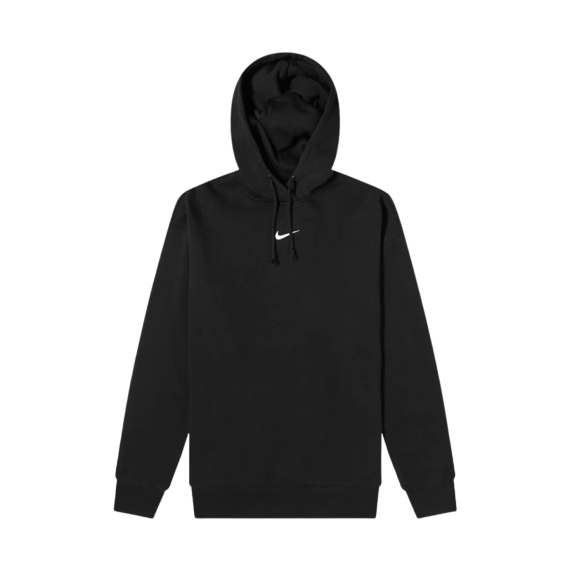 (W) 나이키 NSW 컬렉션 에센셜 오버사이즈 플리스 후드 블랙 - 아시아((W) Nike NSW Collection Essentials Oversized Fleece Hoodie Black - Asia) - 1