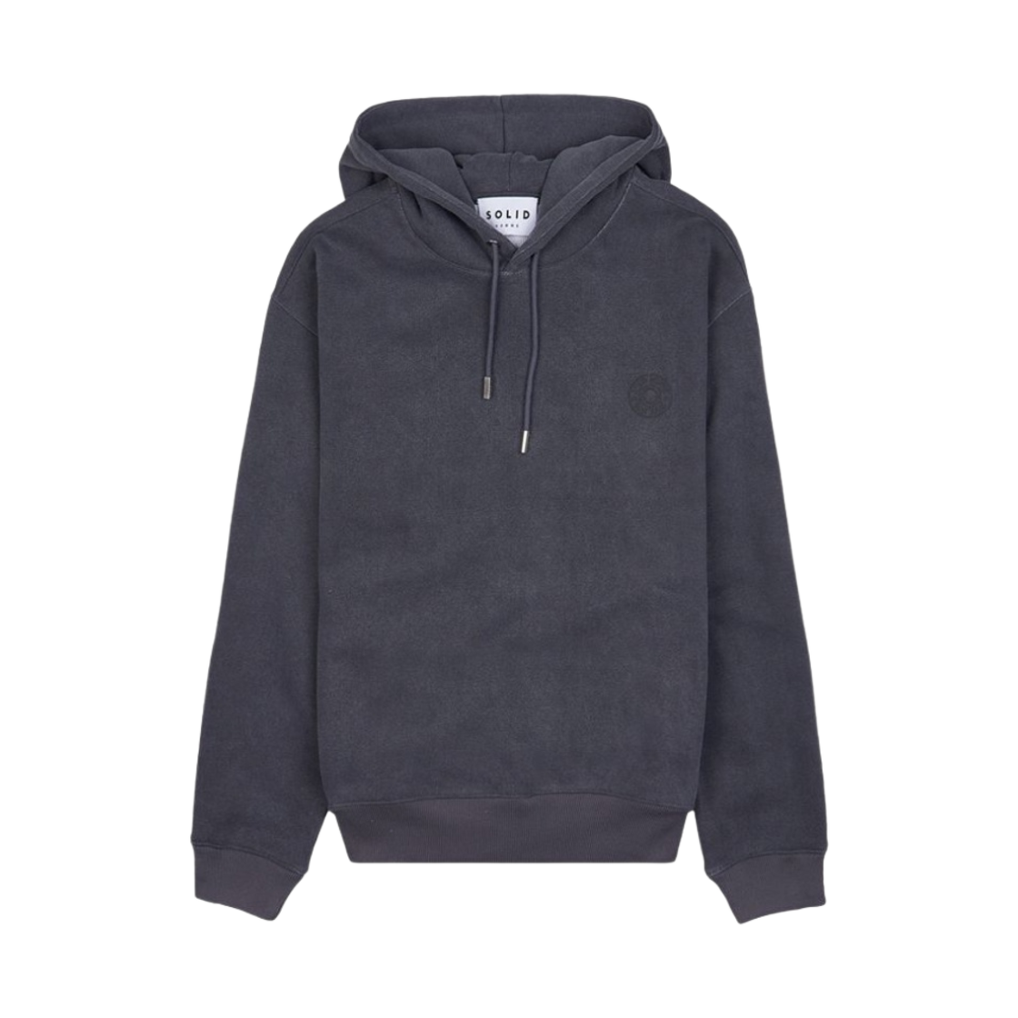 S233TS09613G Solid Homme Sculpture Embroidery Hoodie Grey