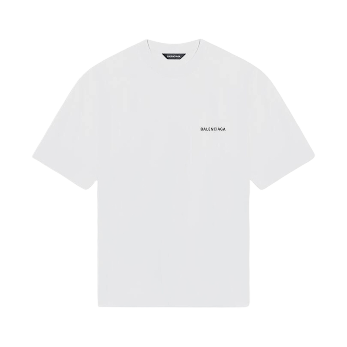 발렌시아가 로고 티셔츠 미디움 핏 화이트(Balenciaga Logo T-Shirt Medium Fit White) - 1