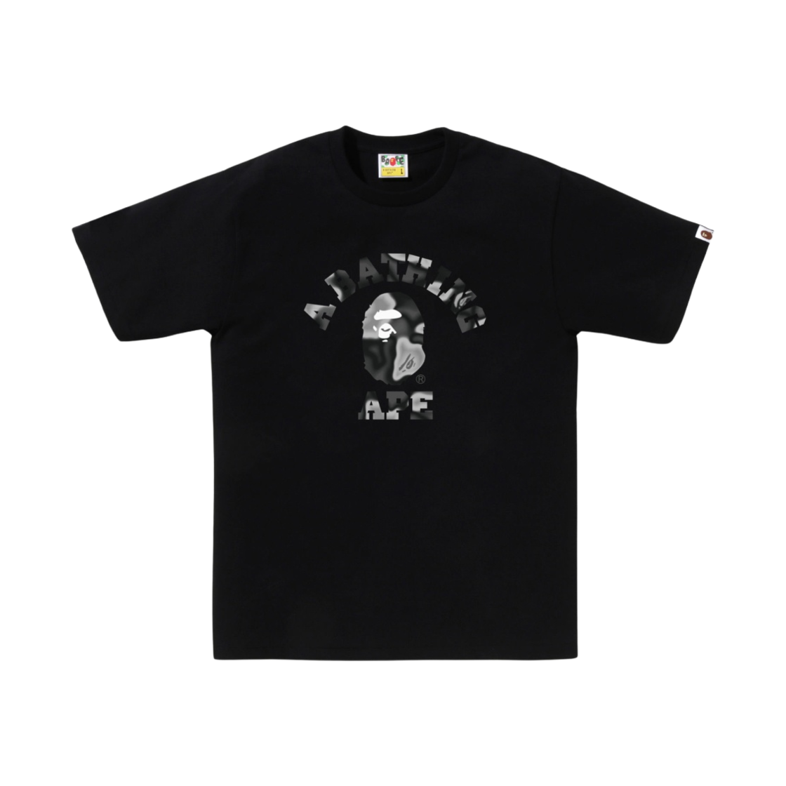 베이프 리퀴드 카모 컬리지 티셔츠 블랙 블랙