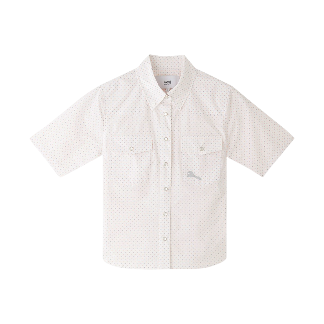 사파리스팟 우먼 1/2 웨스턴 도트 키 셔츠 오렌지(Safarispot Women 1/2 Western Dots Key Shirts Orange) - 1