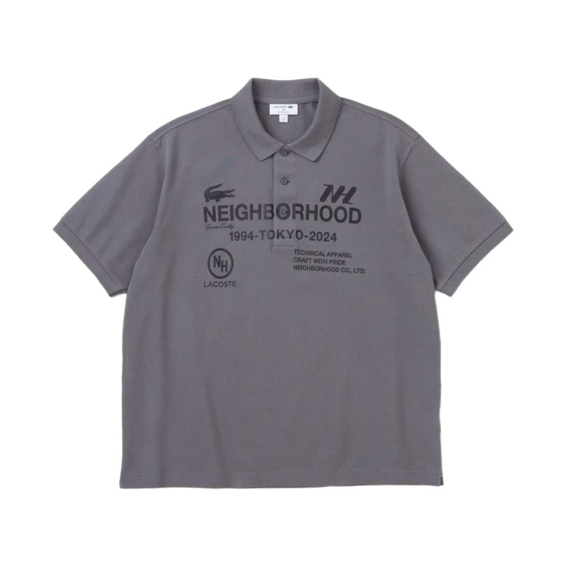 라코스테 x 네이버후드 오리지널 L.12.12 폴로 셔츠 그레이(Lacoste x Neighborhood Original L.12.12 Polo Shirt Gray)