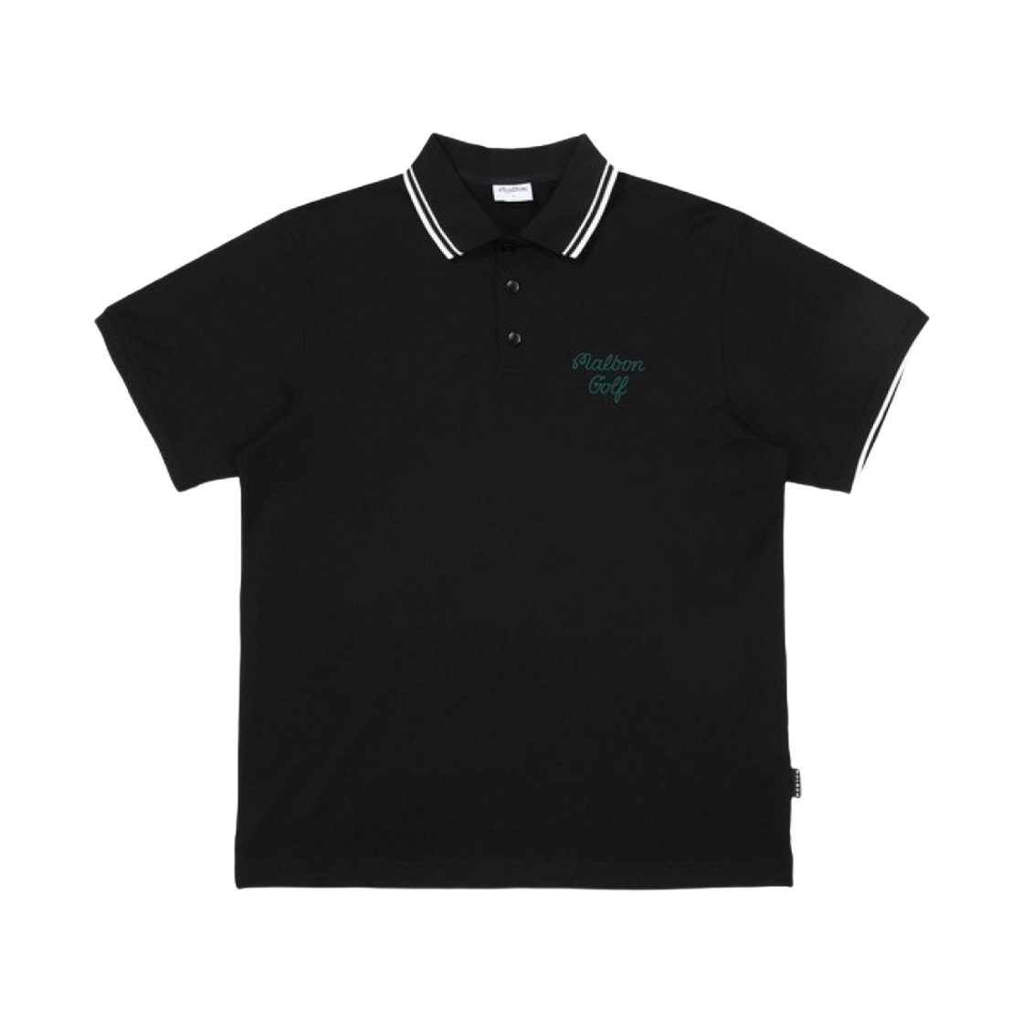 말본 골프 백 버킷 포인트 폴로 블랙(Malbon Golf Back Bucket Point Polo Black) - 1