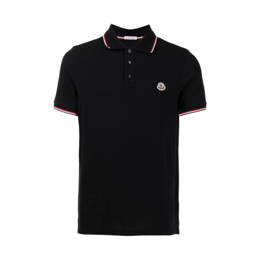 Moncler Logo Tricolor Polo Shirt Navy - 21SS