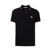 Moncler Logo Tricolor Polo Shirt Navy - 21SS