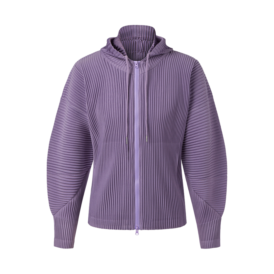 몽플리쎄 공용 투웨이 플리츠 후드집업 아우터 바이올렛(Monplisse Unisex Two Way Pleats Hoodie Zip-Up Outer Violet) - 1