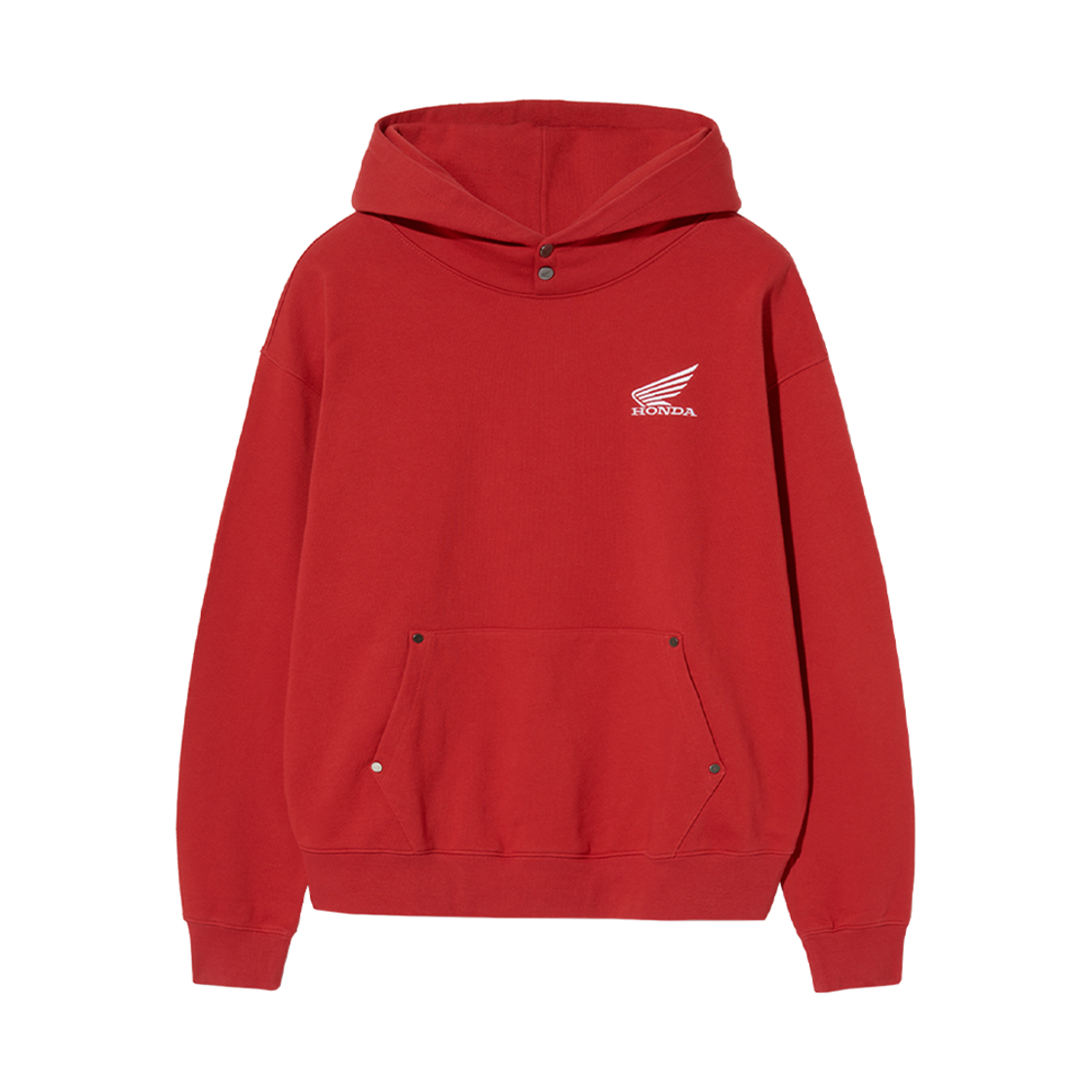 혼다 스몰 윙 리벳 포인트 후디 레드