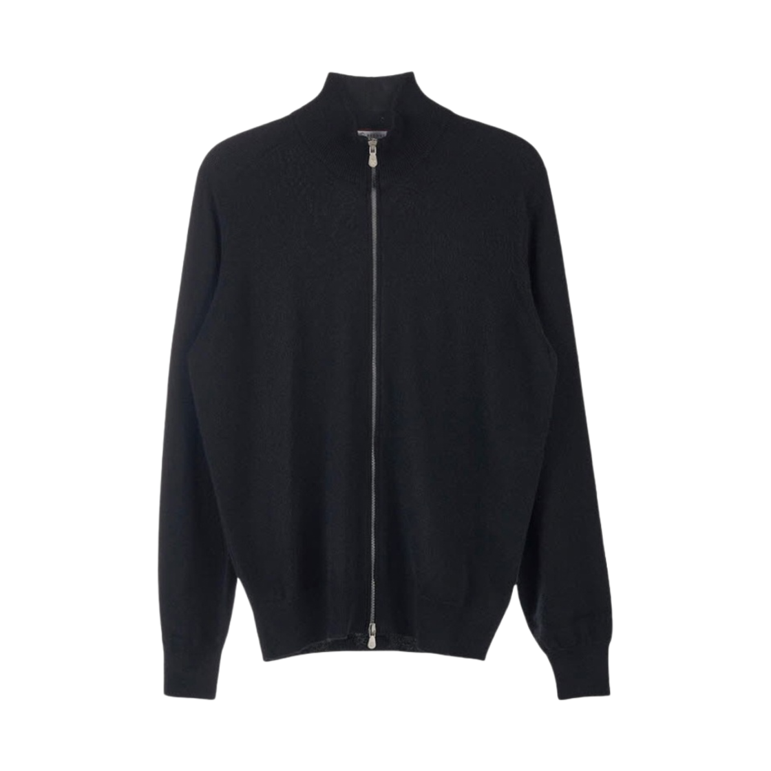 M2200106-CH101 Brunello Cucinelli Cashmere Turtleneck Cardigan with Zipper Black