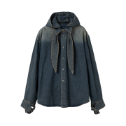Wooyoungmi Knot Detail Denim Shirt Blue - 24FW