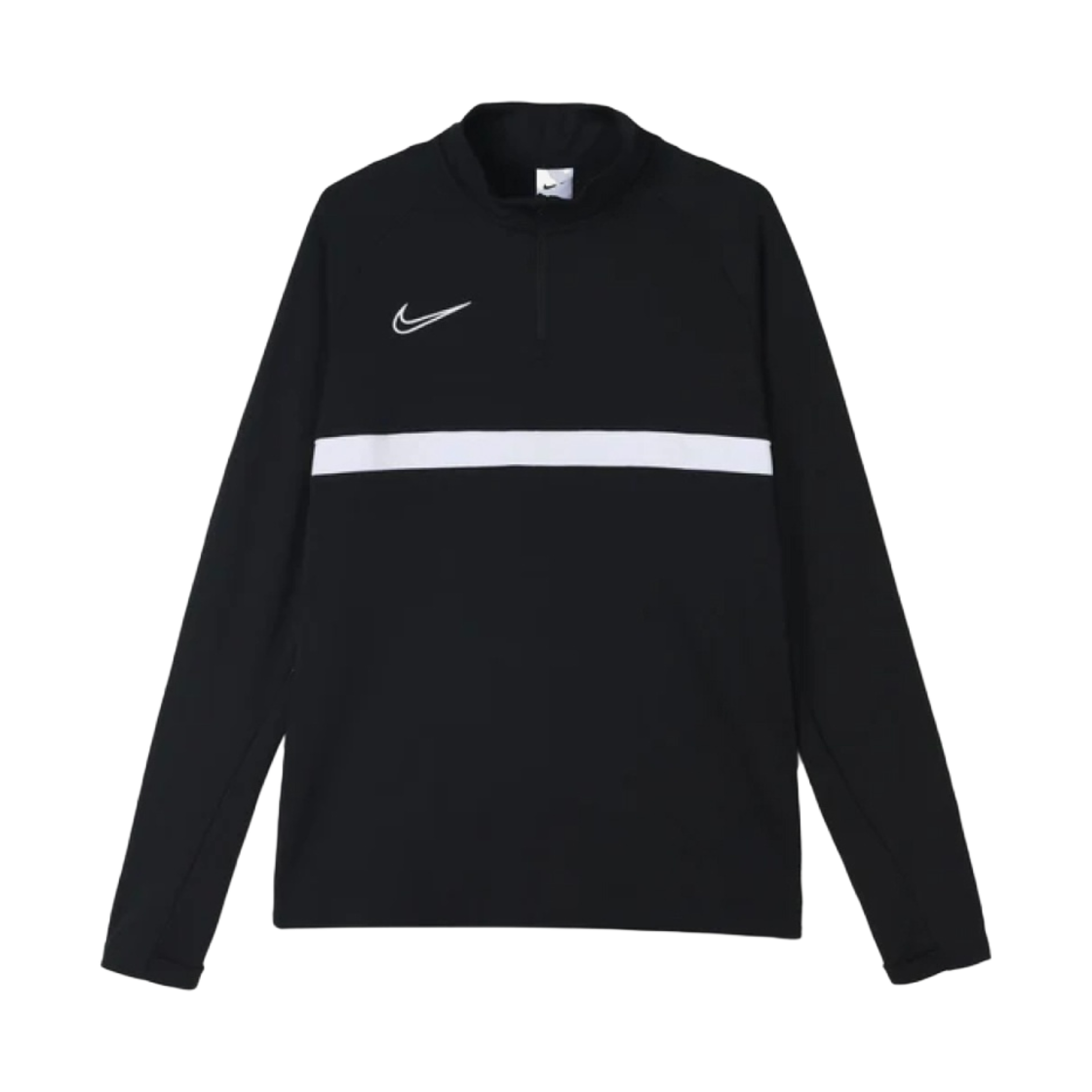 나이키 드라이핏 아카데미 사커 드릴 탑 블랙 화이트 - 아시아(Nike Dri-Fit Academy Soccer Drill Top Black White - Asia) - 1