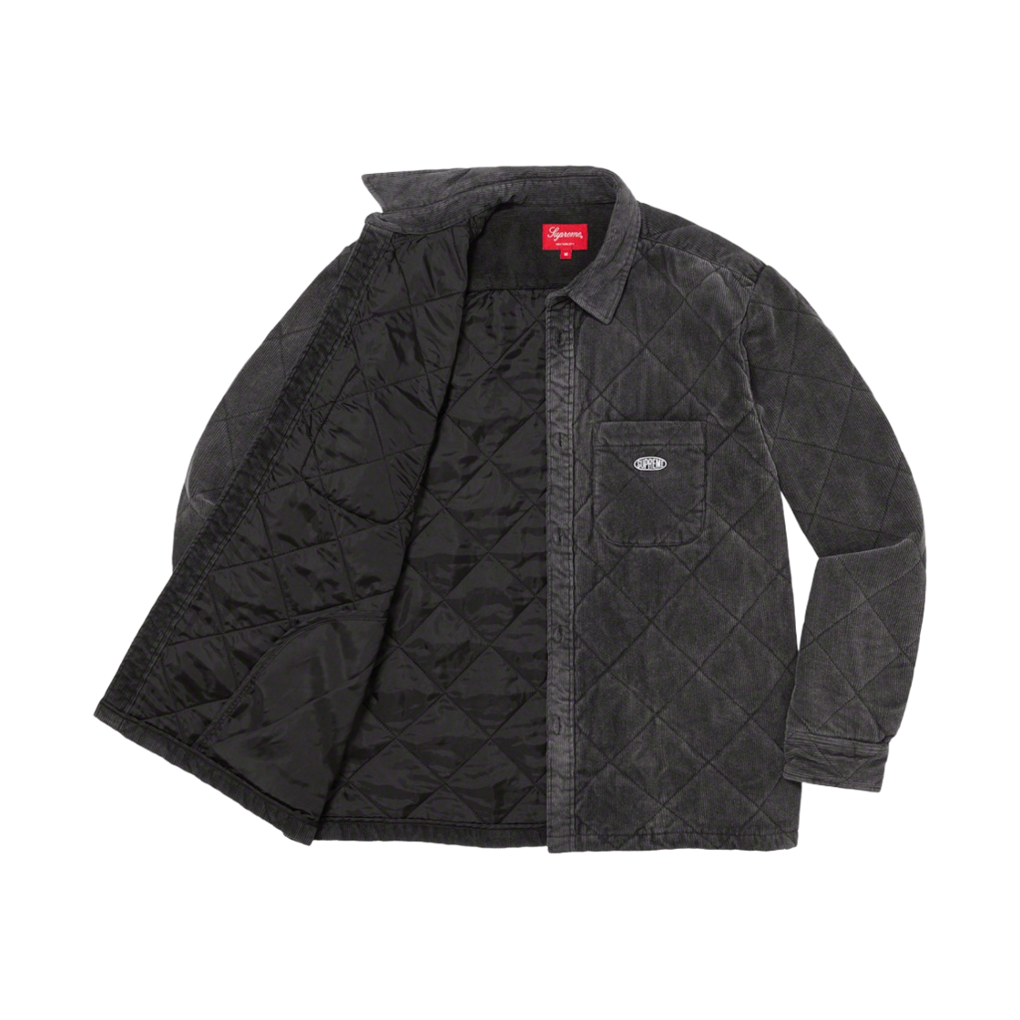 슈프림 퀼티드 코듀로이 셔츠 블랙 - 22FW(Supreme Quilted Corduroy Shirt Black - 22FW) - 2