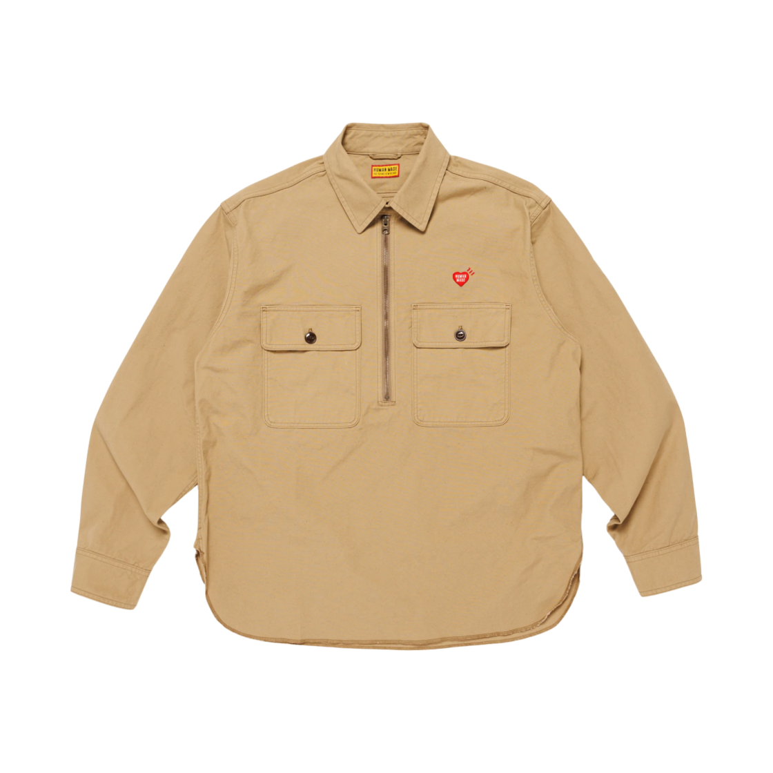 휴먼 메이드 집업 워크 셔츠 베이지(Human Made Zip-Up Work Shirt Beige) - 2