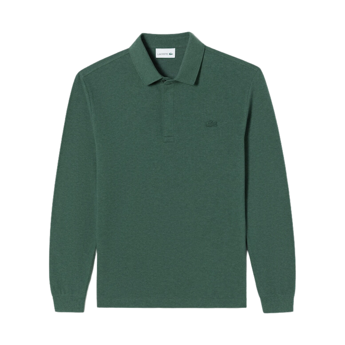 라코스테 파리 롱 소매 폴로 다크 그린(Lacoste Paris Long Sleeve Polo Dark Green) - 1