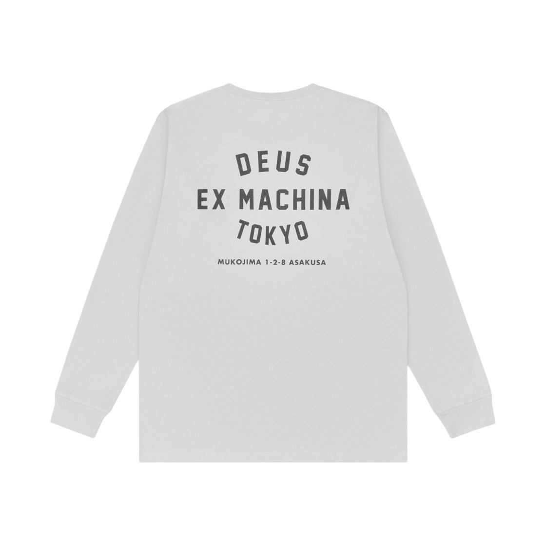 데우스 엑스 마키나 도쿄 아사쿠사 어드레스 롱슬리브 티셔츠 화이트(Deus Ex Machina Tokyo Asakusa Address Long Sleeve T-Shirt White)
