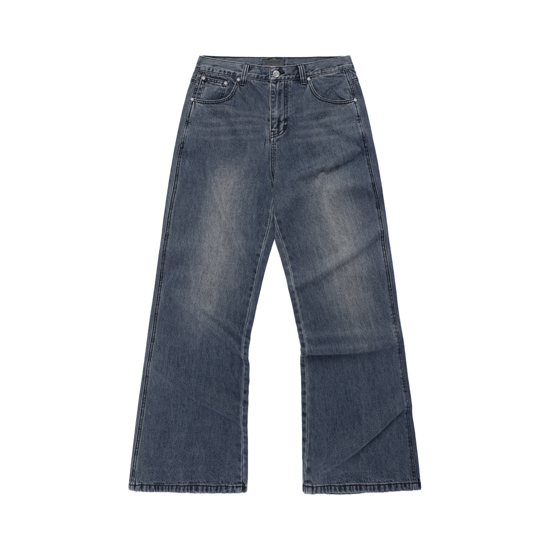 HVRSDDH604IDG Vonvat Basic Semi Bootcut Denim Pants Indigo