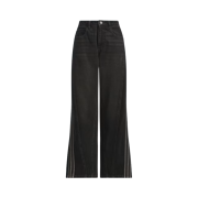 (W) Adidas Originals Loose Denim Pants Medium Black Denim - KR Sizing