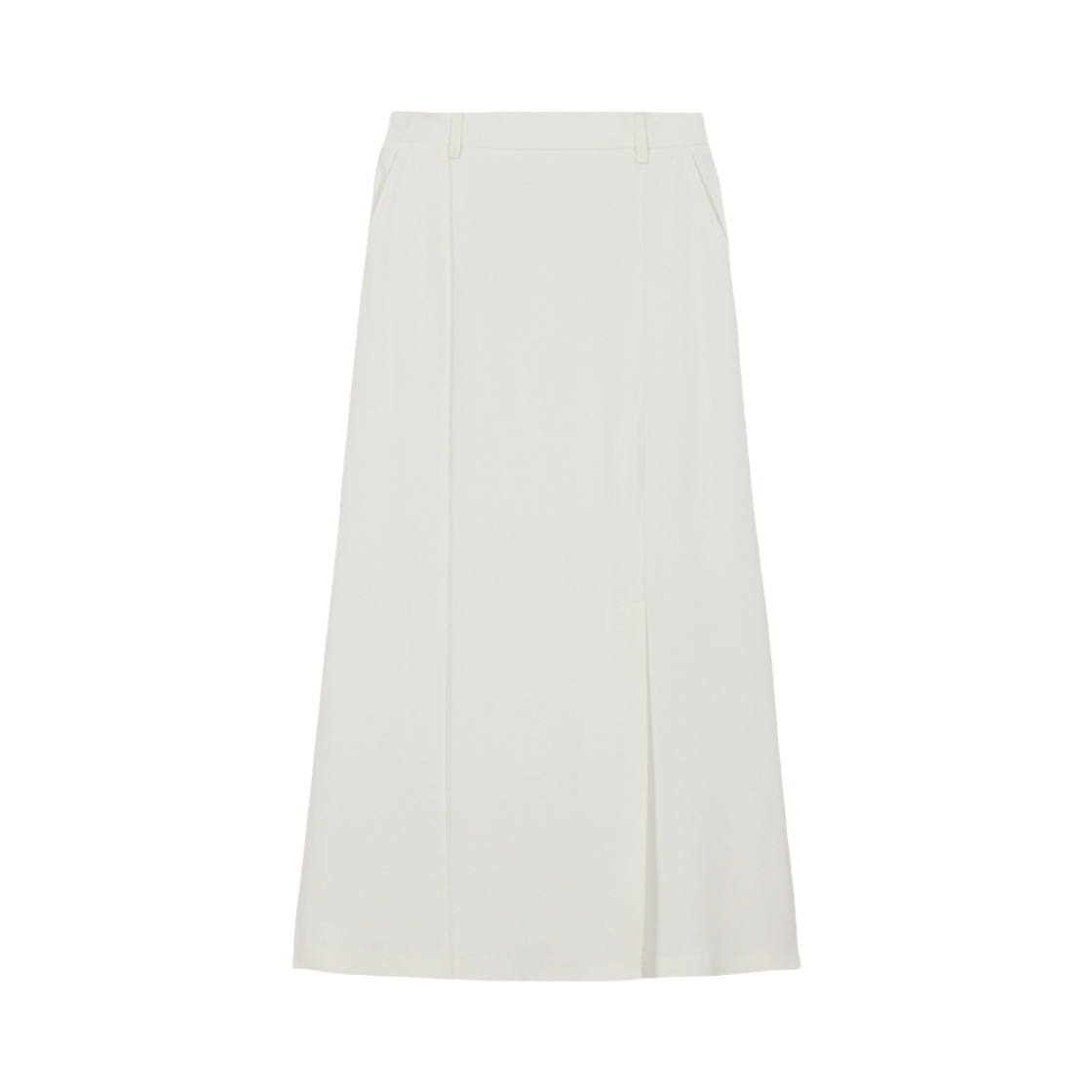 유지 클래식 롱 스커트 화이트