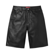 Supreme Baggy Leather Short Black - 24SS