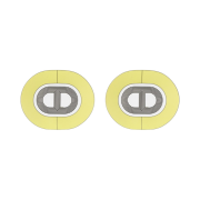 Hermes Rallye 24 Small Oval Plate Yellow (2 Plates)