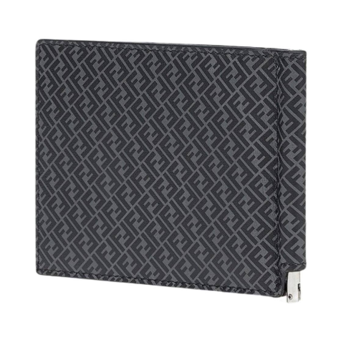 펜디 FF 비폴드 레더 머니 클립 블랙(Fendi FF Bifold Leather Money Clip Black) - 2