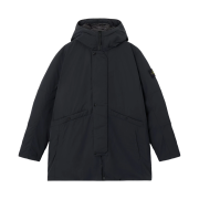 Stone Island 7100008 Micro Twill Hooded Down Parka with Anti Drop and Multi Pocket Design Black - 25FW