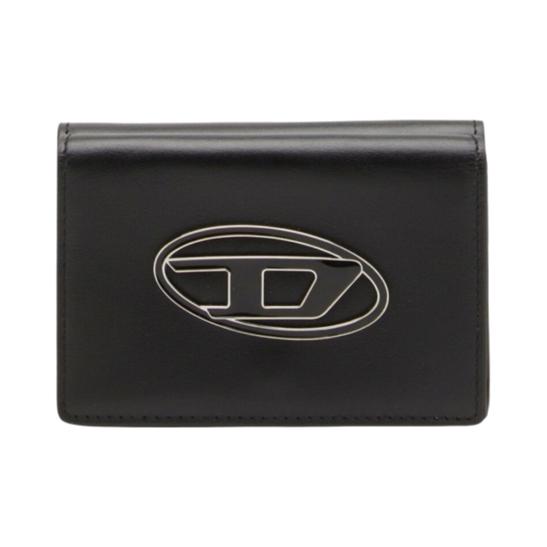 X09538PR818-T8013 Diesel Tri-Fold Coin S Leather Wallet Black