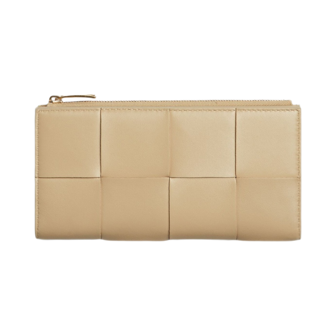 보테가 베네타 라지 카세트백 바이폴드 지퍼 지갑 포리지(Bottega Veneta Large Cassette Bi-Fold Zip Wallet Porridge) - 1