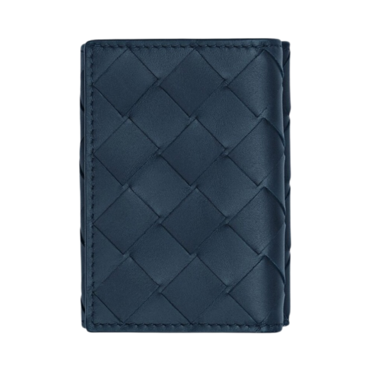 Bottega Veneta Tiny Tri-Fold Wallet Deep Blue