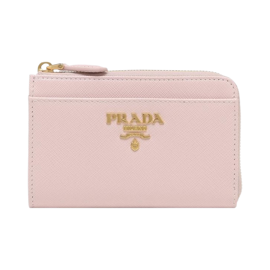 1PP122-QWA-F0E18 Prada Saffiano Metal Logo Keychain Alabaster