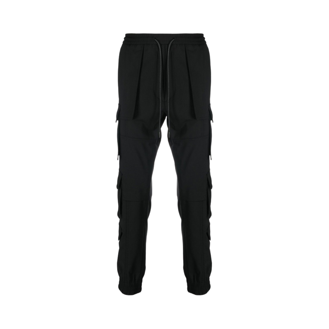 준지 허리 스트링 멀티 카고 조거 블랙 - 22FW