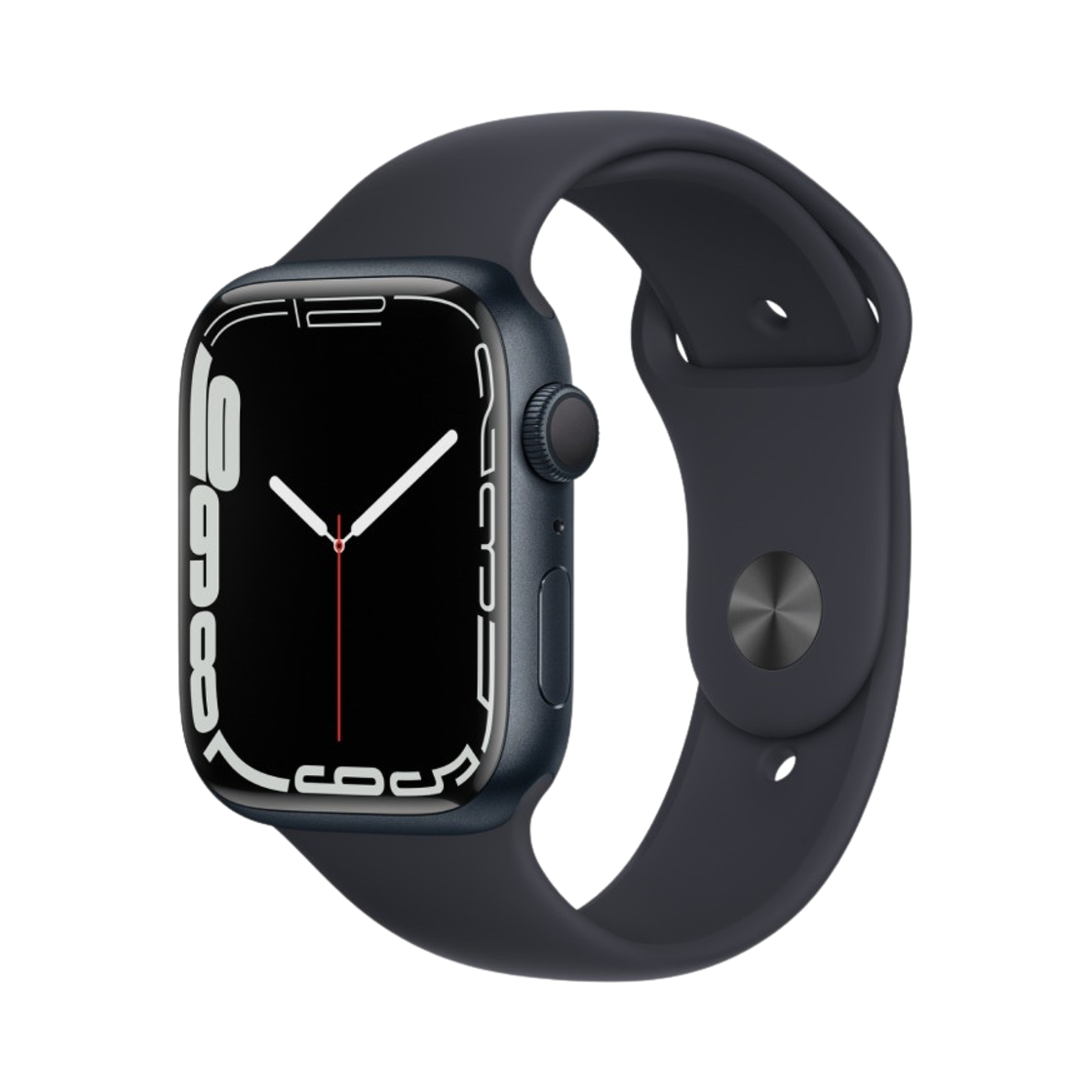 애플 워치 시리즈 7 45mm GPS 미드나이트 알루미늄 케이스 스포츠 밴드 미드나이트 (국내 정식 발매 제품)