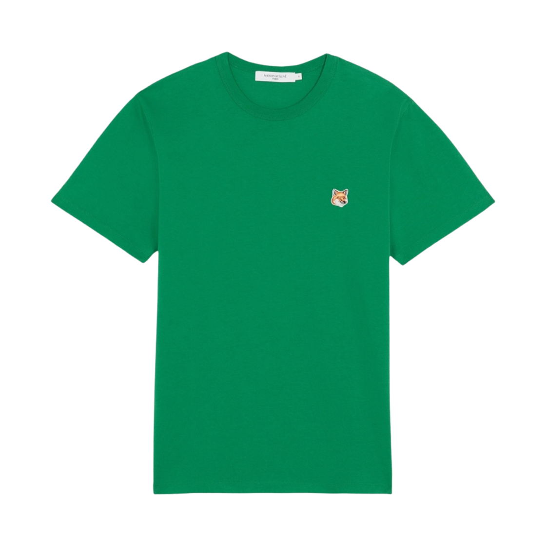 메종 키츠네 폭스 헤드 패치 클래식 티셔츠 딥 그린