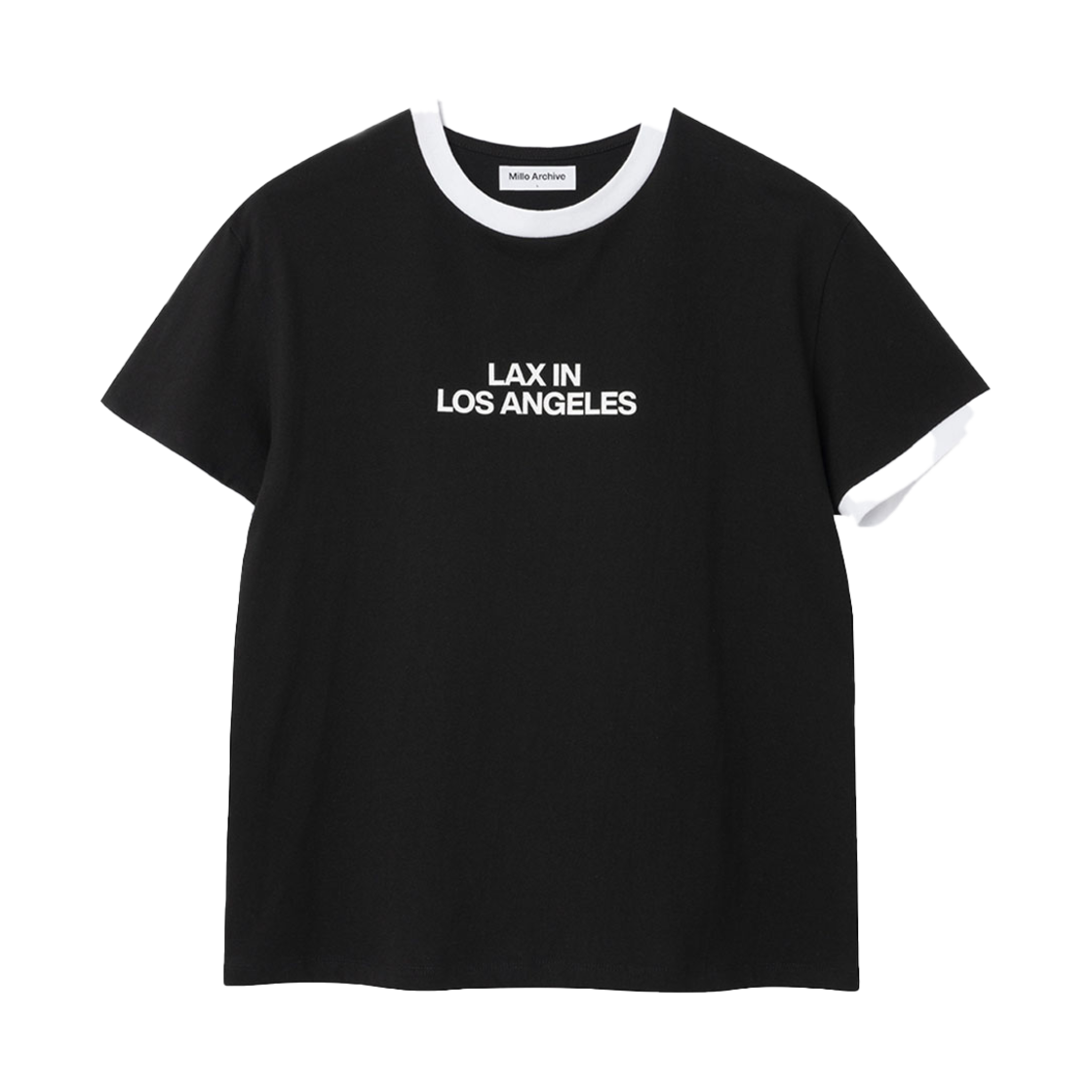 밀로 아카이브 엘에이 링거 티셔츠 블랙