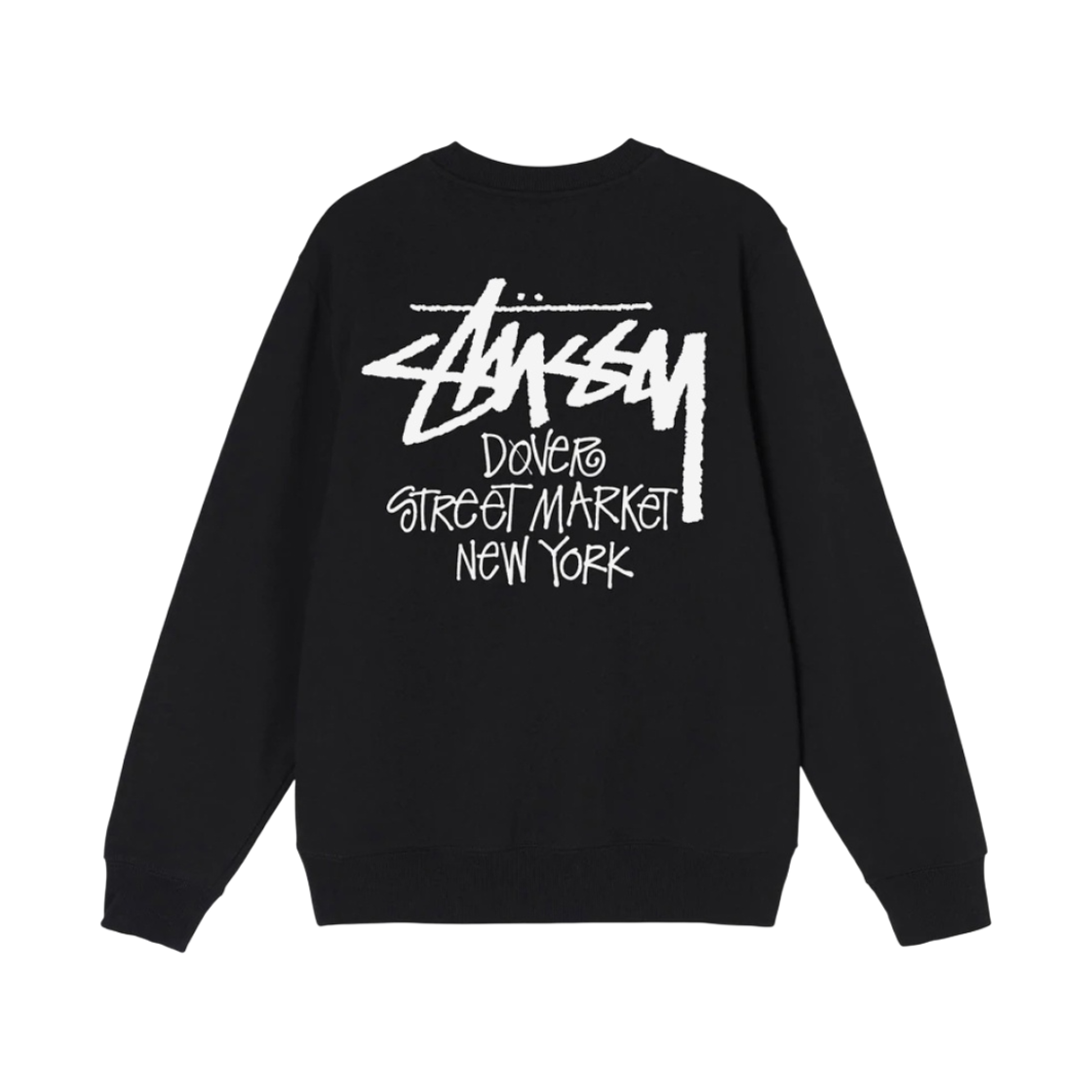 스투시 스탁 도버 스트리트 마켓 뉴욕 크루넥 블랙 2022(Stussy Stock DSM New York Crew Black 2022) - 1