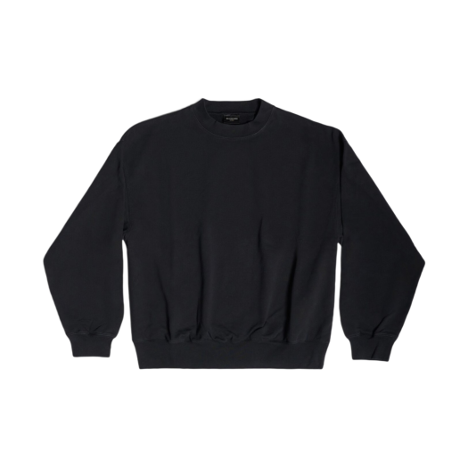Balenciaga Back Hem Regular Fit Sweatshirt Black
